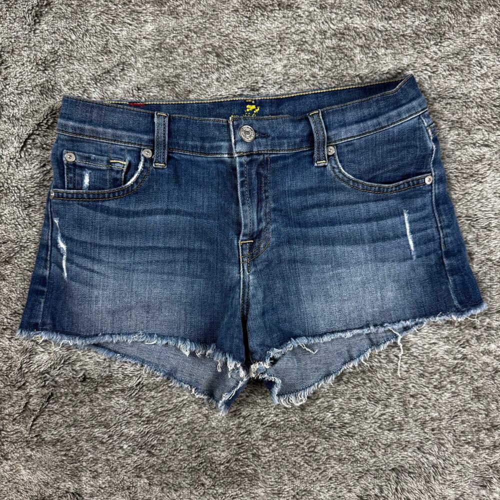7 For All Mankind Denim Shorts Women's 26 Blue
